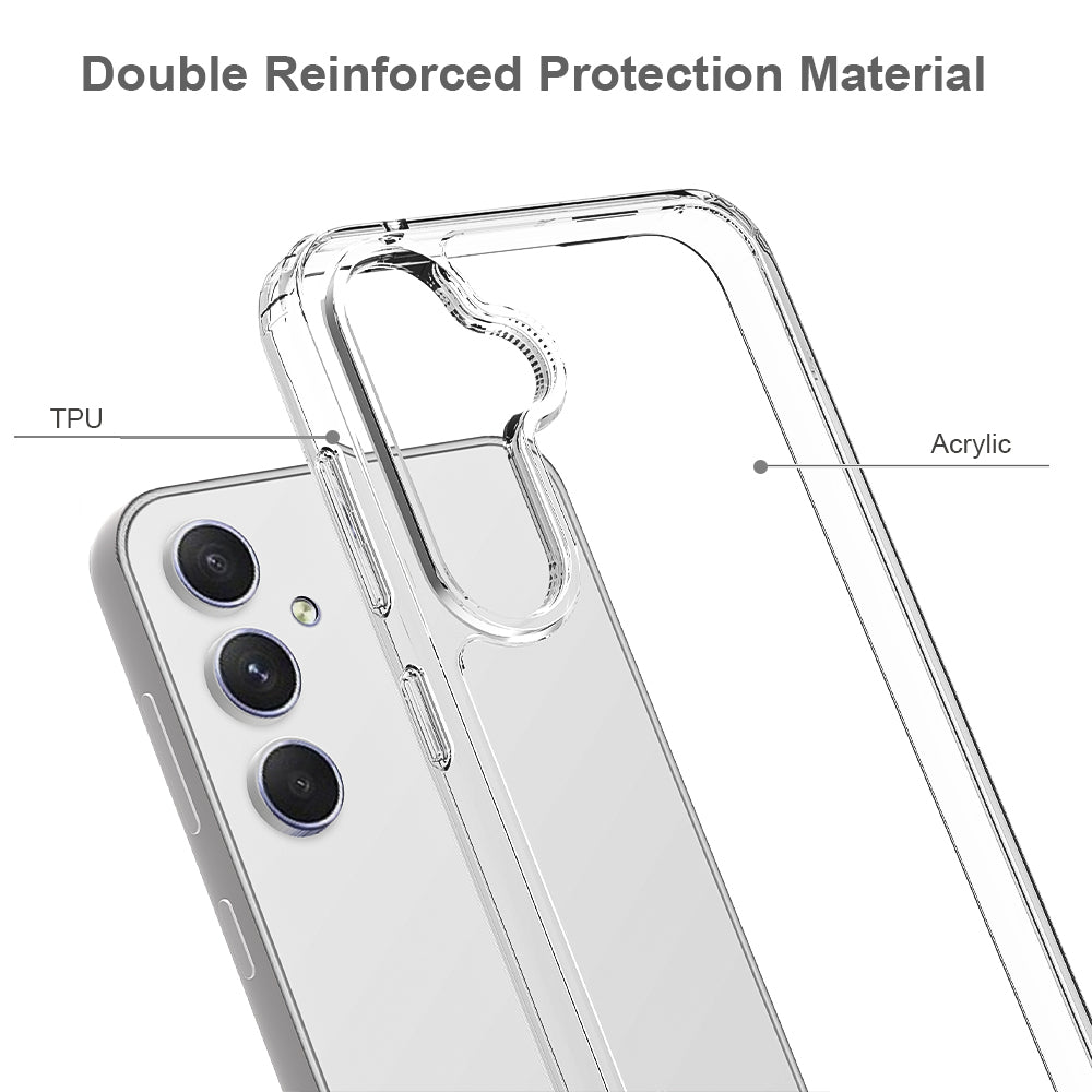 Til Samsung Galaxy A57 5G Gennemsigtigt Telefoncover TPU+Akryl Stødsikkert Telefonbagsidedæksel
