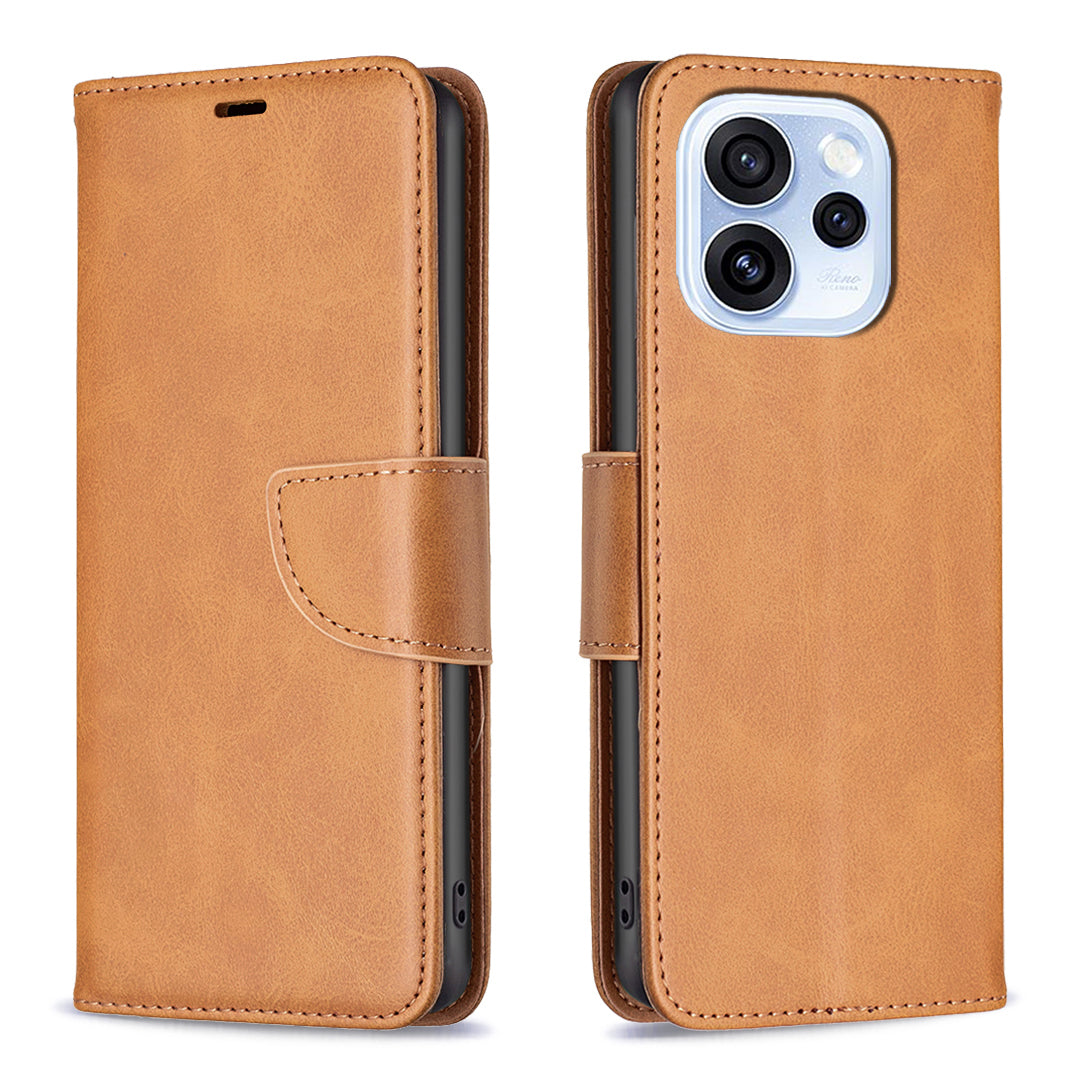 For Oppo Reno15 F 5G Case Shockproof PU Leather Cover with Wallet Card Slots