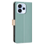 BINFEN COLOR För Oppo Reno15 F 5G Läderfodral Skarvningsfärg RFID-blockerande plånboksfodral