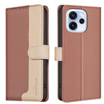 BINFEN COLOR För Oppo Reno15 F 5G Läderfodral Skarvningsfärg RFID-blockerande plånboksfodral