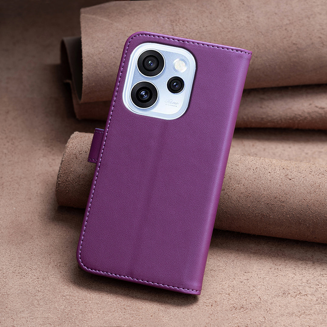 BINFEN COLOR For Oppo Reno15 F 5G Phone Case  BF17 Wallet Folio Flip Leather Cover