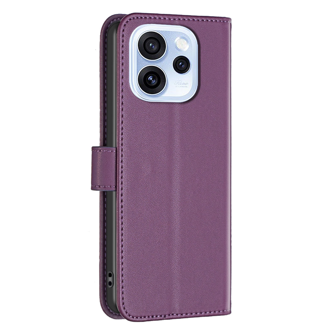 BINFEN COLOR For Oppo Reno15 F 5G Phone Case  BF17 Wallet Folio Flip Leather Cover