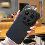 For Xiaomi 17 Ultra 5G Case Litchi Texture Leather Coated TPU + PC Phone Cover with Black Edge