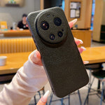 For Xiaomi 17 Ultra 5G Case Litchi Texture Leather Coated TPU + PC Phone Cover with Black Edge