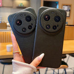 For Xiaomi 17 Ultra 5G Case Litchi Texture Leather Coated TPU + PC Phone Cover with Black Edge