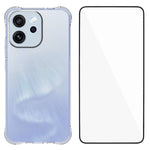 WANLONFENG För Oppo Reno15 F 5G Skal WL-serien 2.0mm TPU mobilskal med Härdat Glasfilm