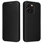 For Oppo Reno15 F 5G Case Carbon Fiber Texture Drop-Proof PU Leather Phone Cover