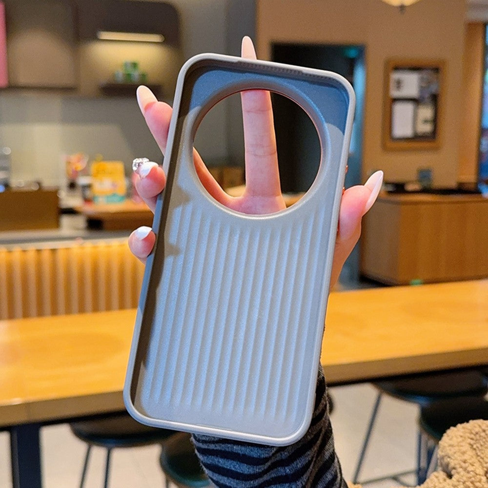 Xiaomi 17 Ultra 5G Magnetiskt Skal Vågstruktur PU-läderbelagd PC + TPU mobilskal