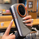 Xiaomi 17 Ultra 5G Magnetiskt Skal Vågstruktur PU-läderbelagd PC + TPU mobilskal