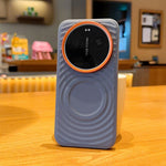 Xiaomi 17 Ultra 5G Magnetiskt Skal Vågstruktur PU-läderbelagd PC + TPU mobilskal