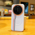 For Xiaomi 17 Ultra 5G Magnetic Case Dual Color Line Leather Coated PC + TPU Phone Cover