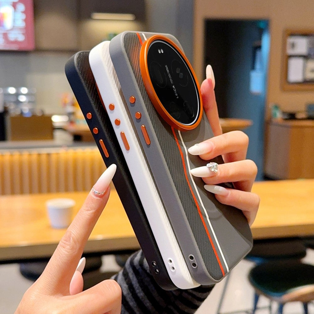 Magnetiskt skal för Xiaomi 17 Ultra 5G, dubbelfärgat läderbelagt PC + TPU-mobilskal
