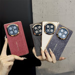 For Huawei Mate X7 Case Jean Cloth Texture Hard PC + Cloth Phone Cover