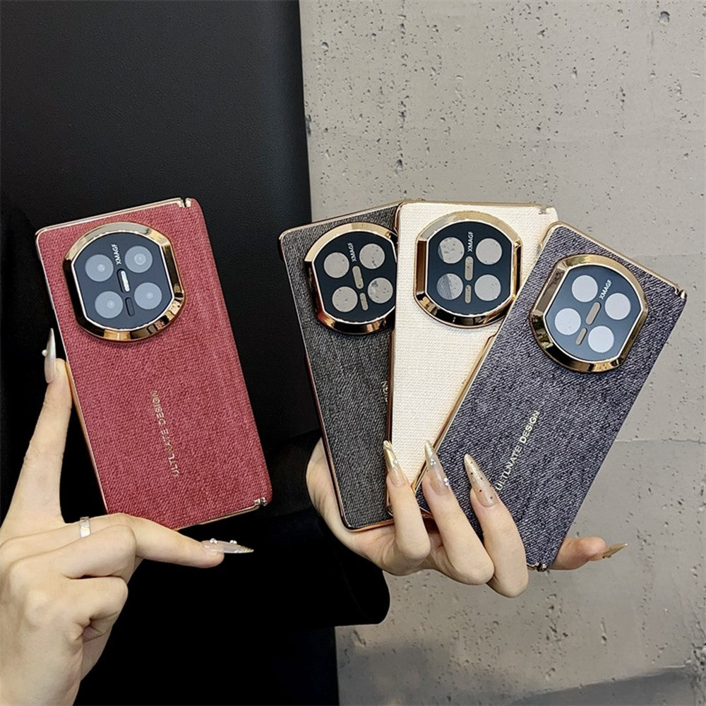 For Huawei Mate X7 Case Jean Cloth Texture Hard PC + Cloth Phone Cover