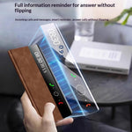 For Huawei Mate X7 Case Leather Smart View Flip Phone Cover Full Protection Auto Sleep Wake