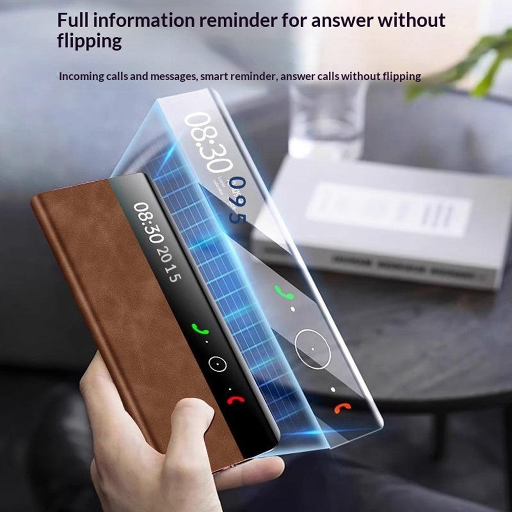For Huawei Mate X7 Case Leather Smart View Flip Phone Cover Full Protection Auto Sleep Wake