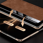 For Huawei Mate X7 Case Leather Smart View Flip Phone Cover Full Protection Auto Sleep Wake