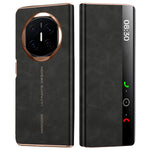 For Huawei Mate X7 Case Leather Smart View Flip Phone Cover Full Protection Auto Sleep Wake