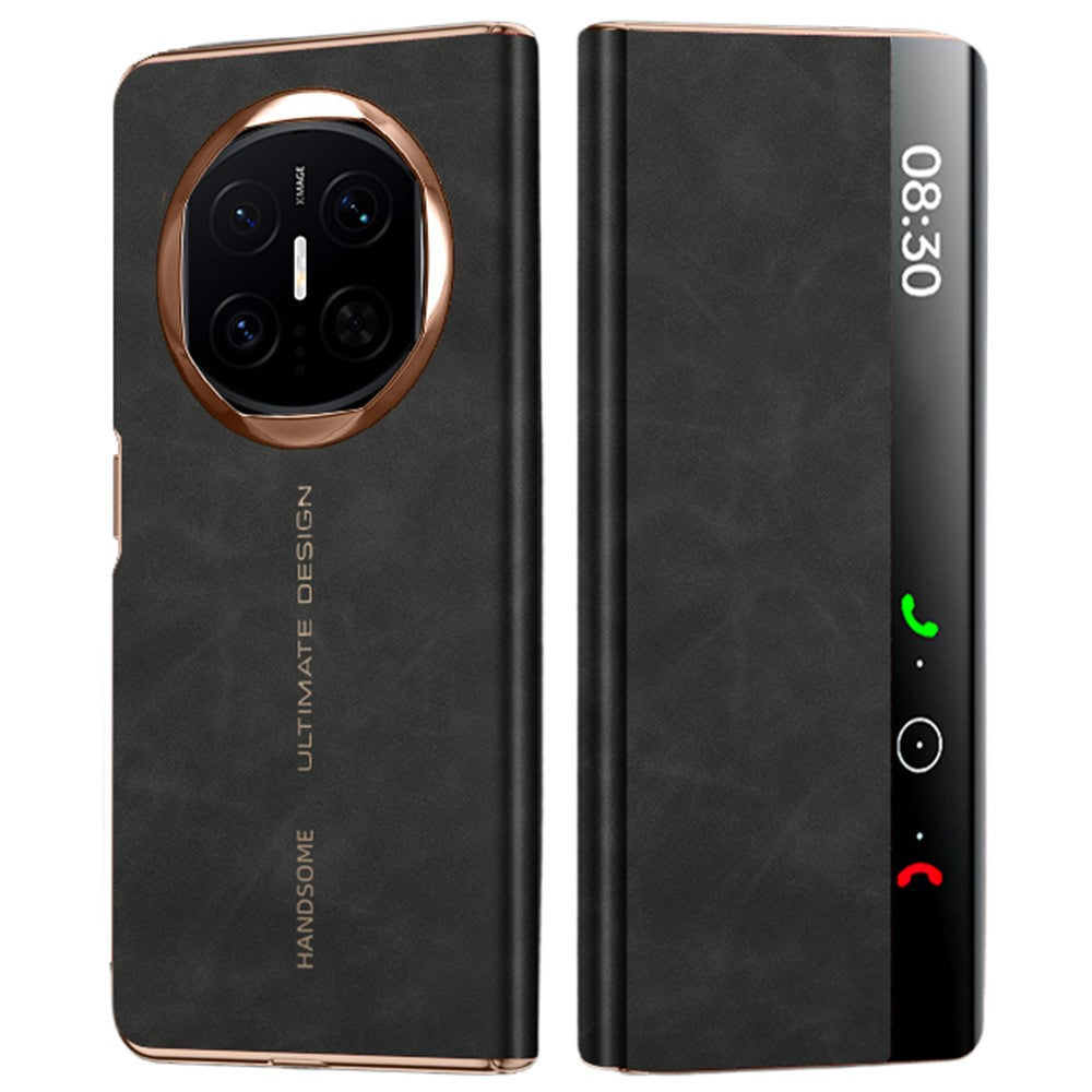 For Huawei Mate X7 Case Leather Smart View Flip Phone Cover Full Protection Auto Sleep Wake