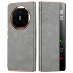 For Huawei Mate X7 Case Leather Smart View Flip Phone Cover Full Protection Auto Sleep Wake
