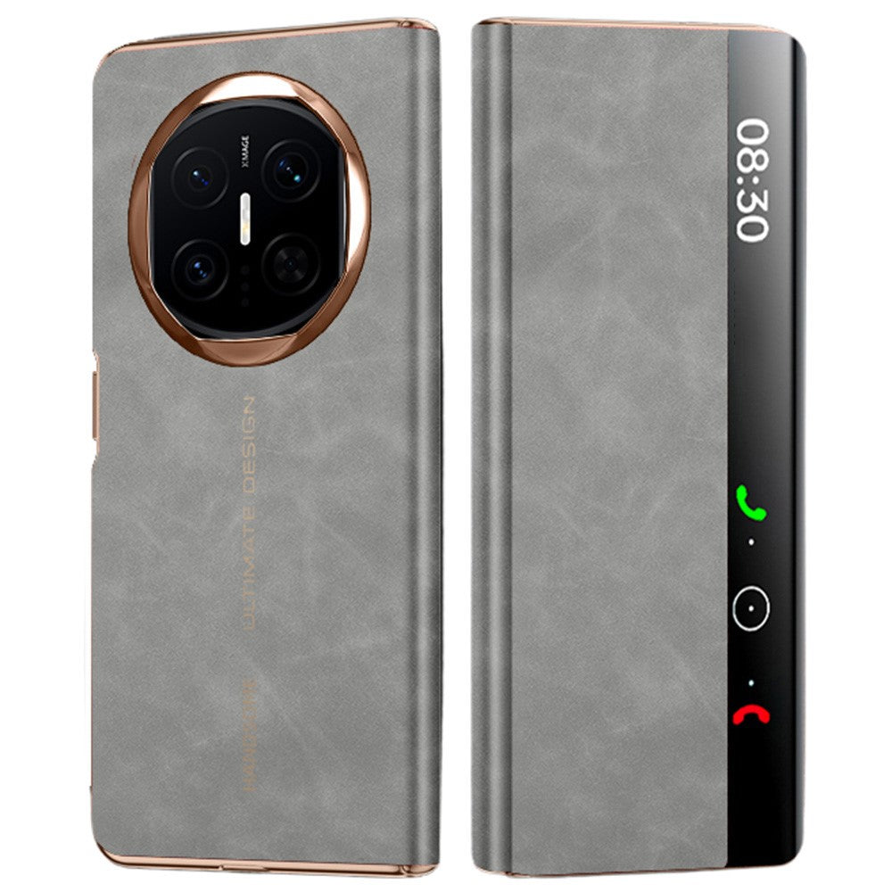 For Huawei Mate X7 Case Leather Smart View Flip Phone Cover Full Protection Auto Sleep Wake