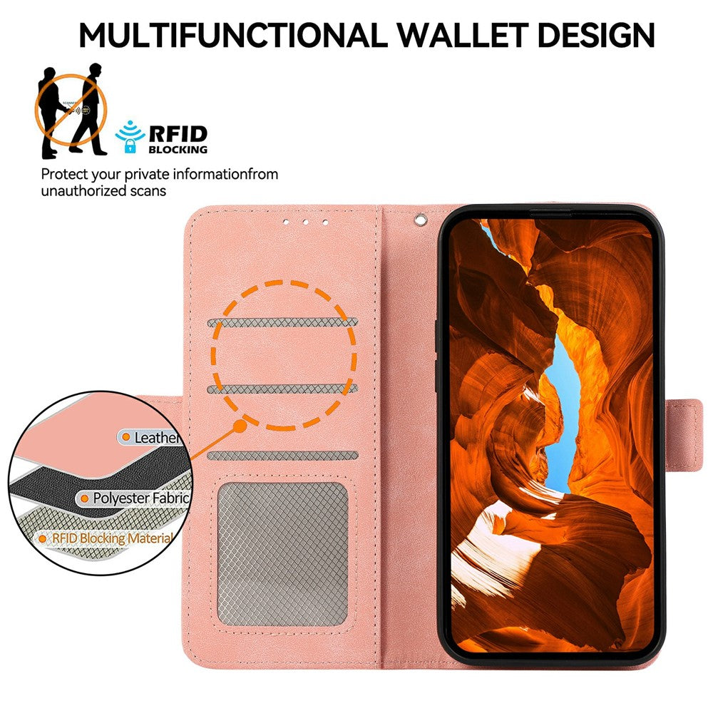 ABEEL For Samsung Galaxy S26+ Case PU Leather Folio Stand View RFID Blocking Phone Cover