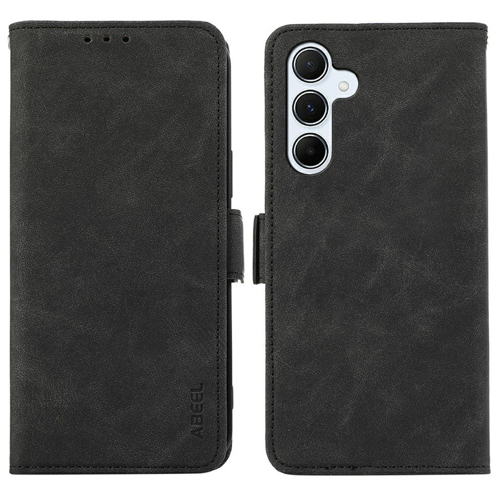 ABEEL For Samsung Galaxy S26+ Case PU Leather Folio Stand View RFID Blocking Phone Cover