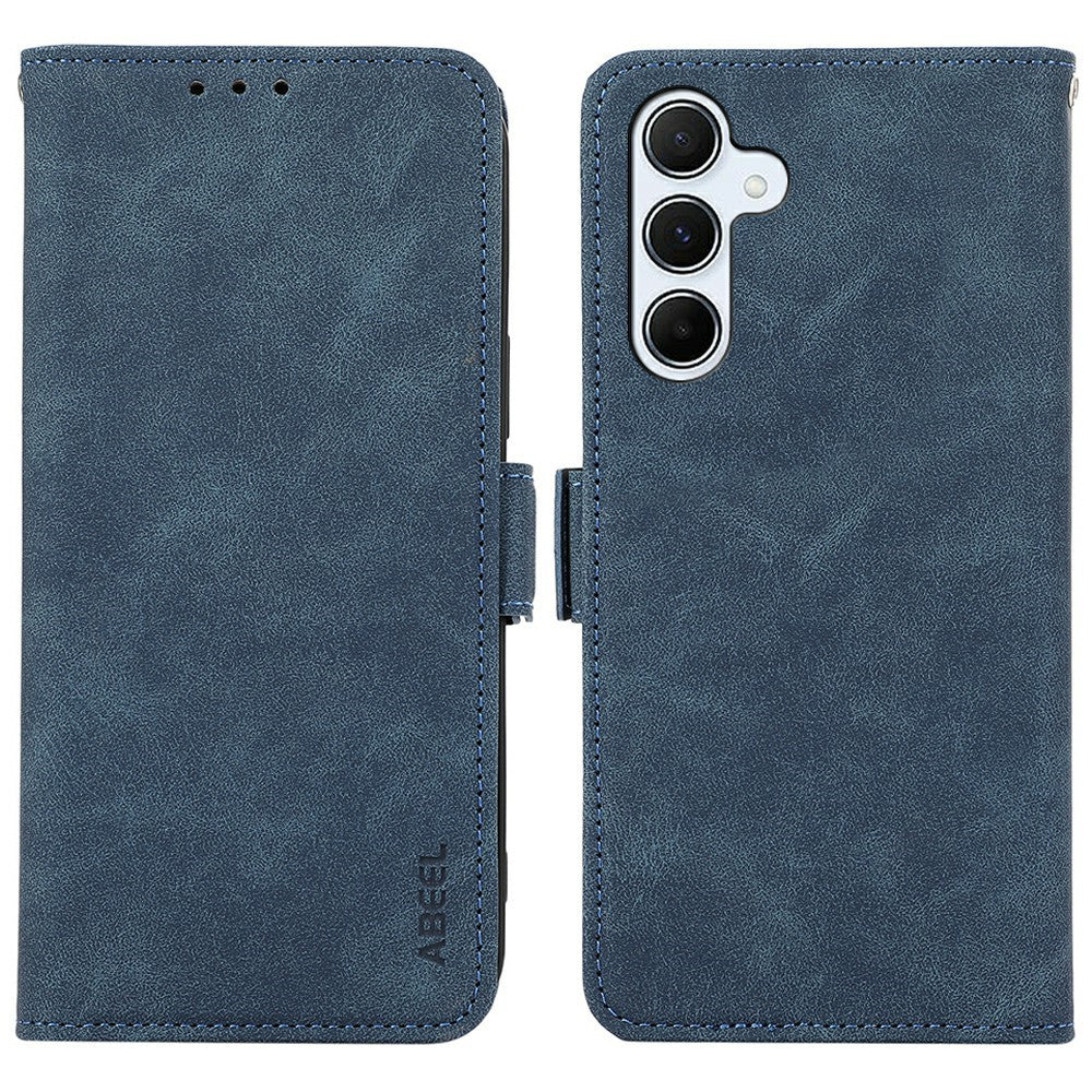 ABEEL For Samsung Galaxy S26+ Case PU Leather Folio Stand View RFID Blocking Phone Cover
