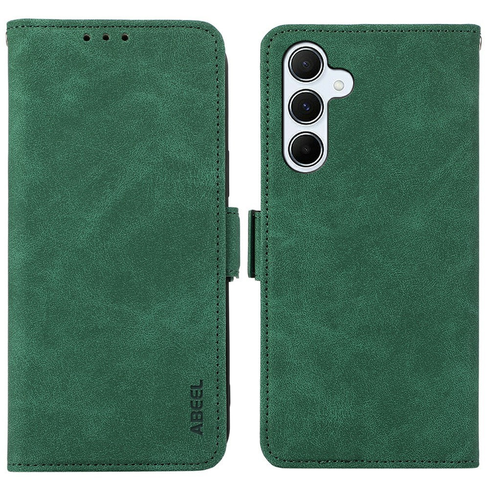 ABEEL For Samsung Galaxy S26+ Case PU Leather Folio Stand View RFID Blocking Phone Cover