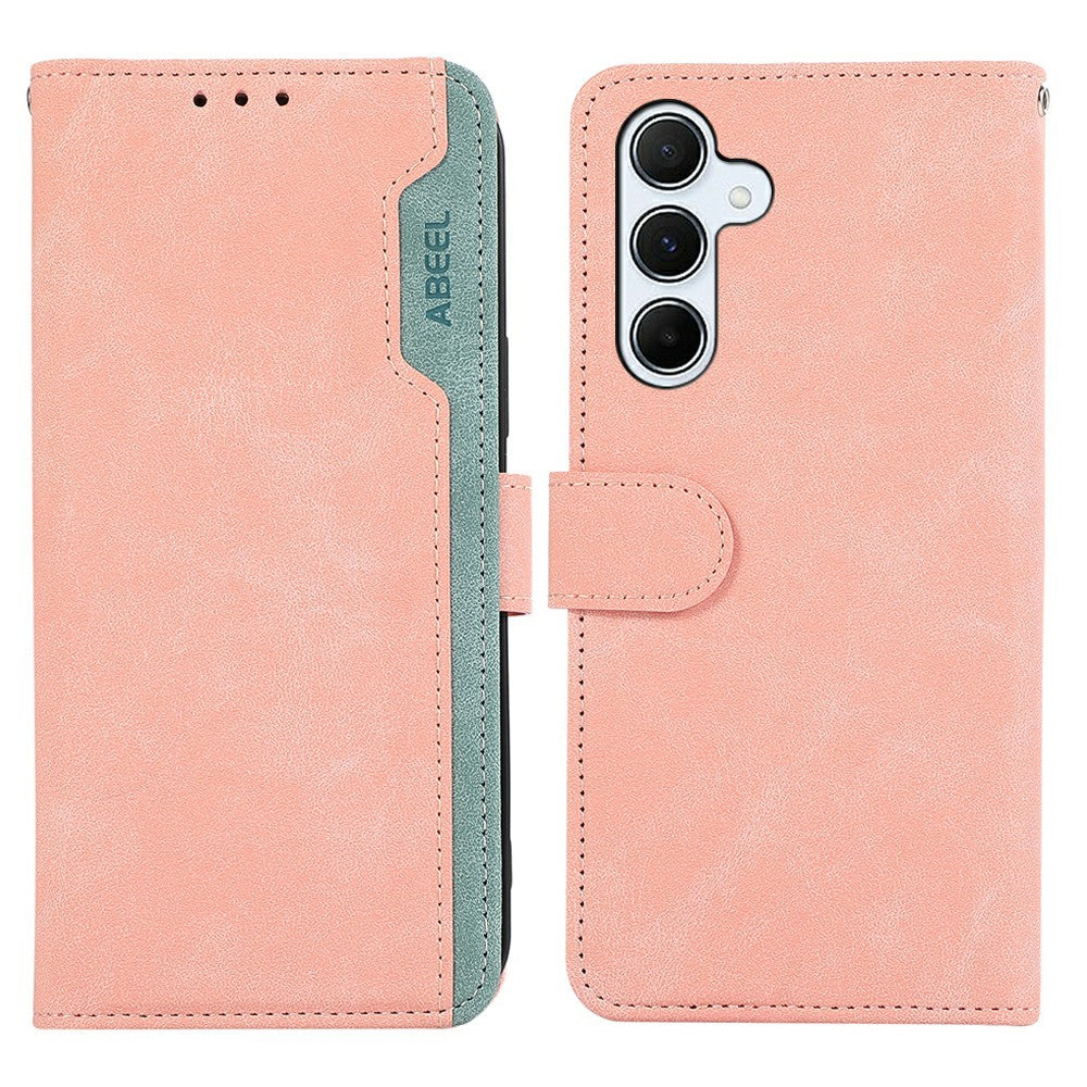 ABEEL For Samsung Galaxy S26+ Case Color Splicing Leather Flip Phone Cover RFID Blocking
