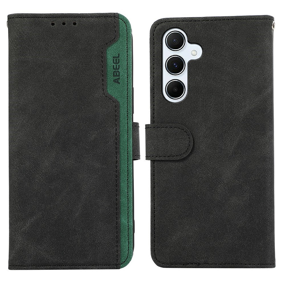 ABEEL For Samsung Galaxy S26+ Case Color Splicing Leather Flip Phone Cover RFID Blocking