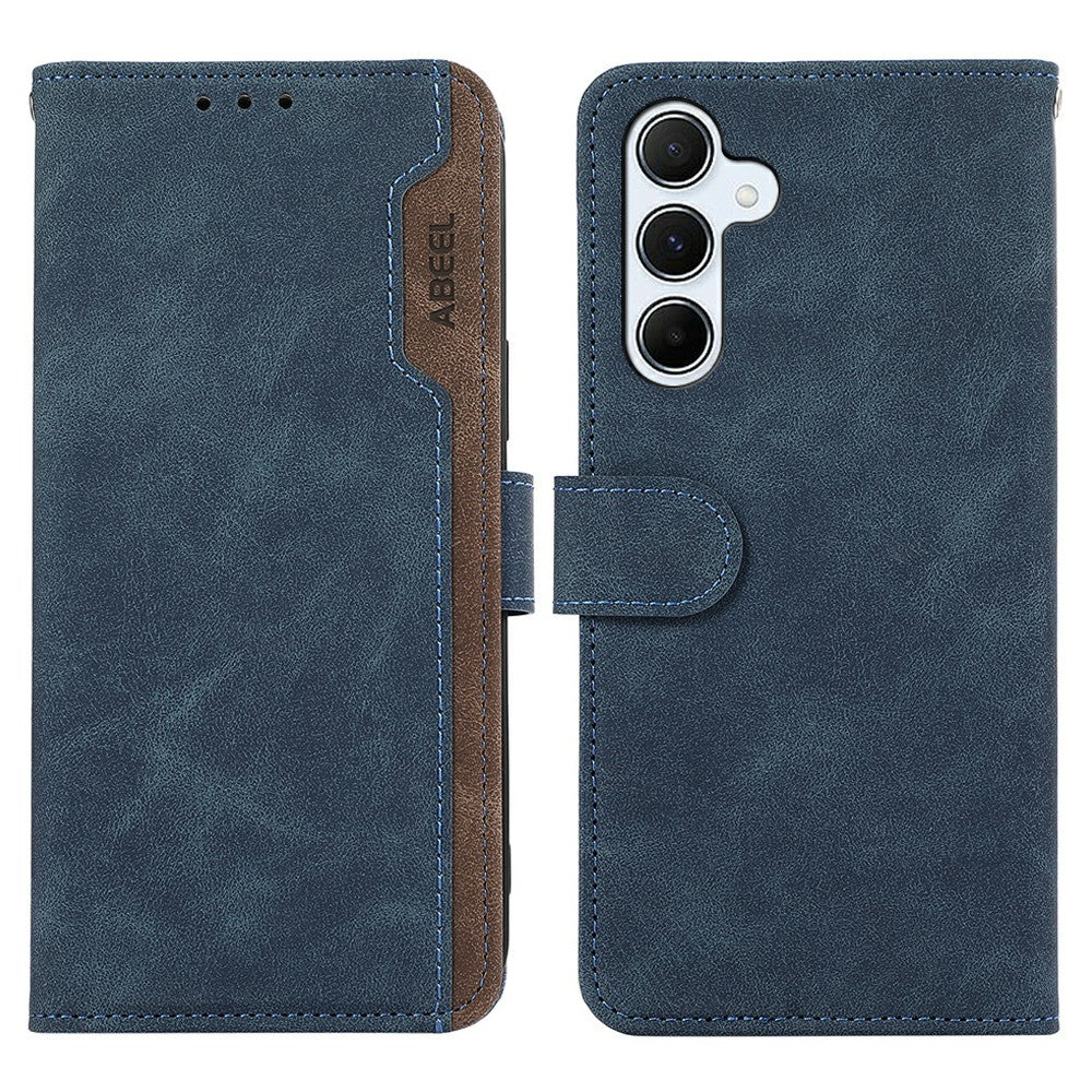 ABEEL For Samsung Galaxy S26+ Case Color Splicing Leather Flip Phone Cover RFID Blocking