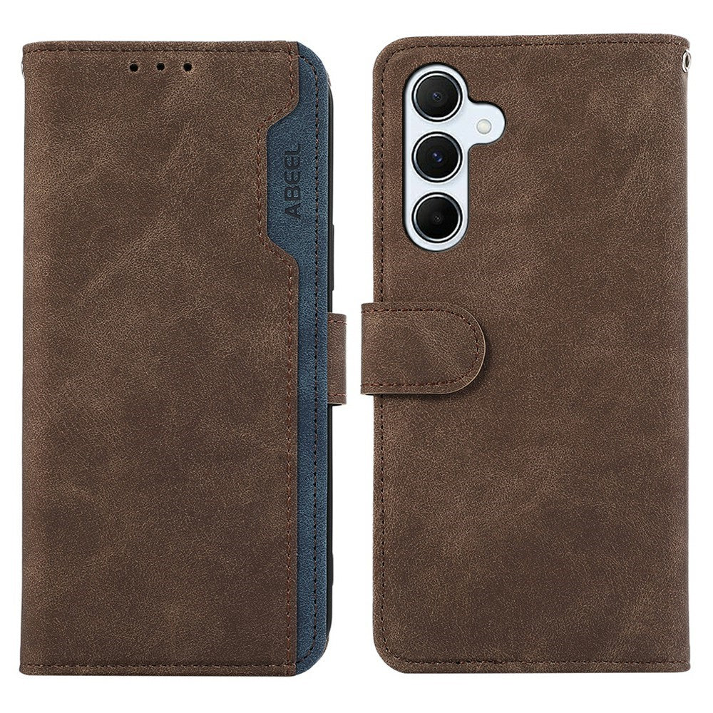 ABEEL For Samsung Galaxy S26+ Case Color Splicing Leather Flip Phone Cover RFID Blocking