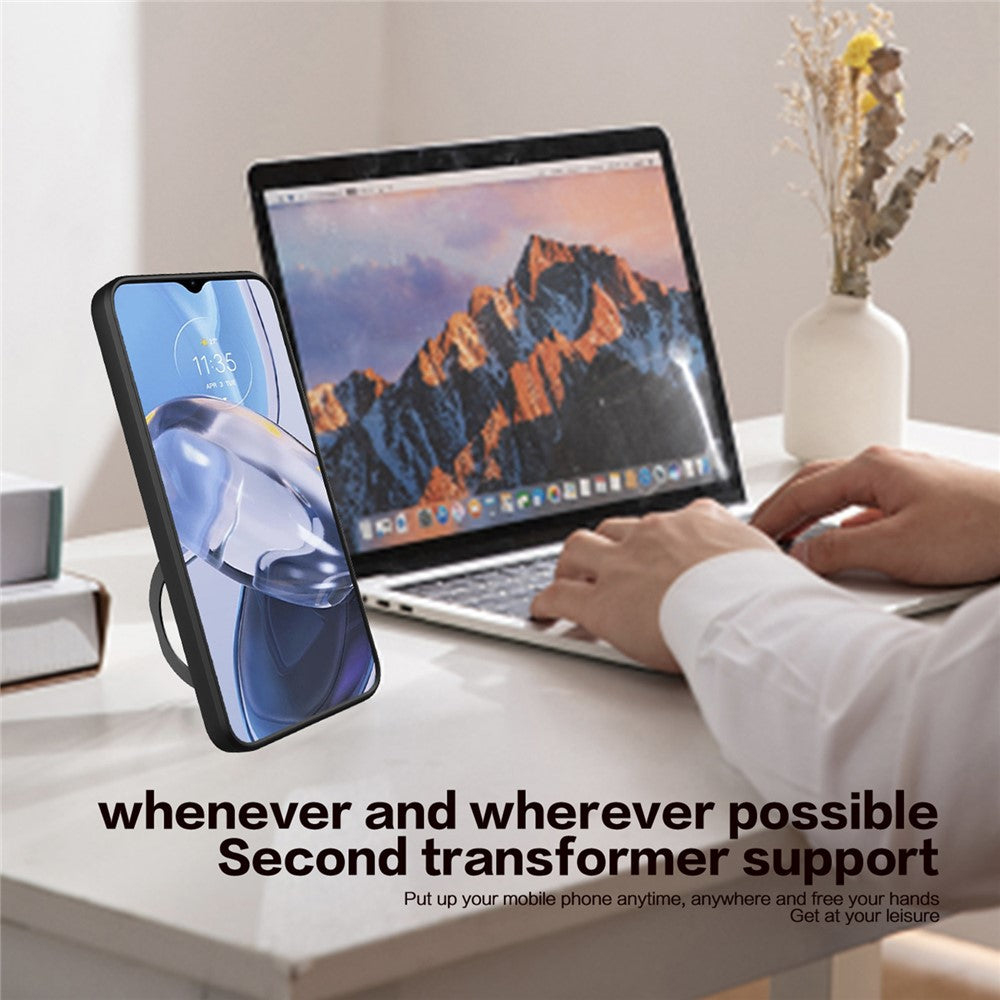 Samsung Galaxy S26-skal TPU + PC-mobilskal med stativ, glidande linsfönster