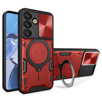 Samsung Galaxy S26-skal TPU + PC-mobilskal med stativ, glidande linsfönster