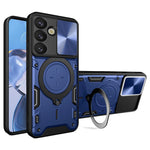 Samsung Galaxy S26-skal TPU + PC-mobilskal med stativ, glidande linsfönster