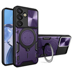 Samsung Galaxy S26-skal TPU + PC-mobilskal med stativ, glidande linsfönster
