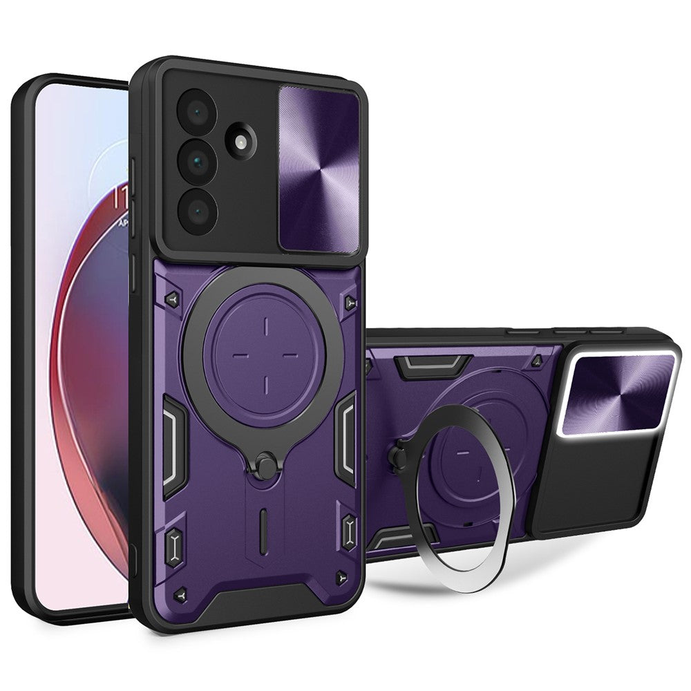 For Samsung Galaxy A57 5G Case TPU + PC Phone Cover with Kickstand , Slide Lens Window