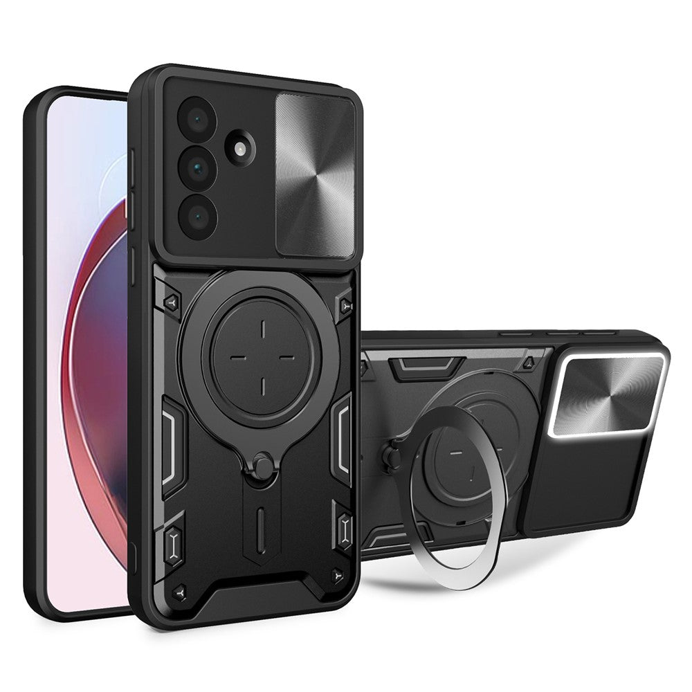 For Samsung Galaxy A26 5G Case TPU + PC Phone Cover with Kickstand , Slide Lens Window