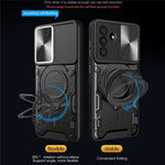 For Samsung Galaxy A26 5G Case TPU + PC Phone Cover with Kickstand , Slide Lens Window