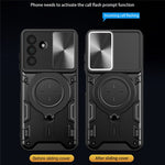 For Samsung Galaxy A26 5G Case TPU + PC Phone Cover with Kickstand , Slide Lens Window