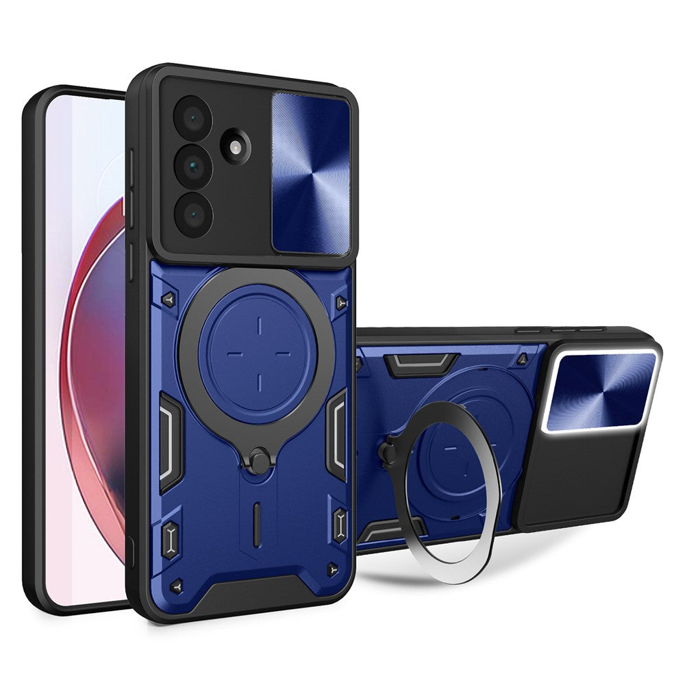 For Samsung Galaxy A26 5G Case TPU + PC Phone Cover with Kickstand , Slide Lens Window