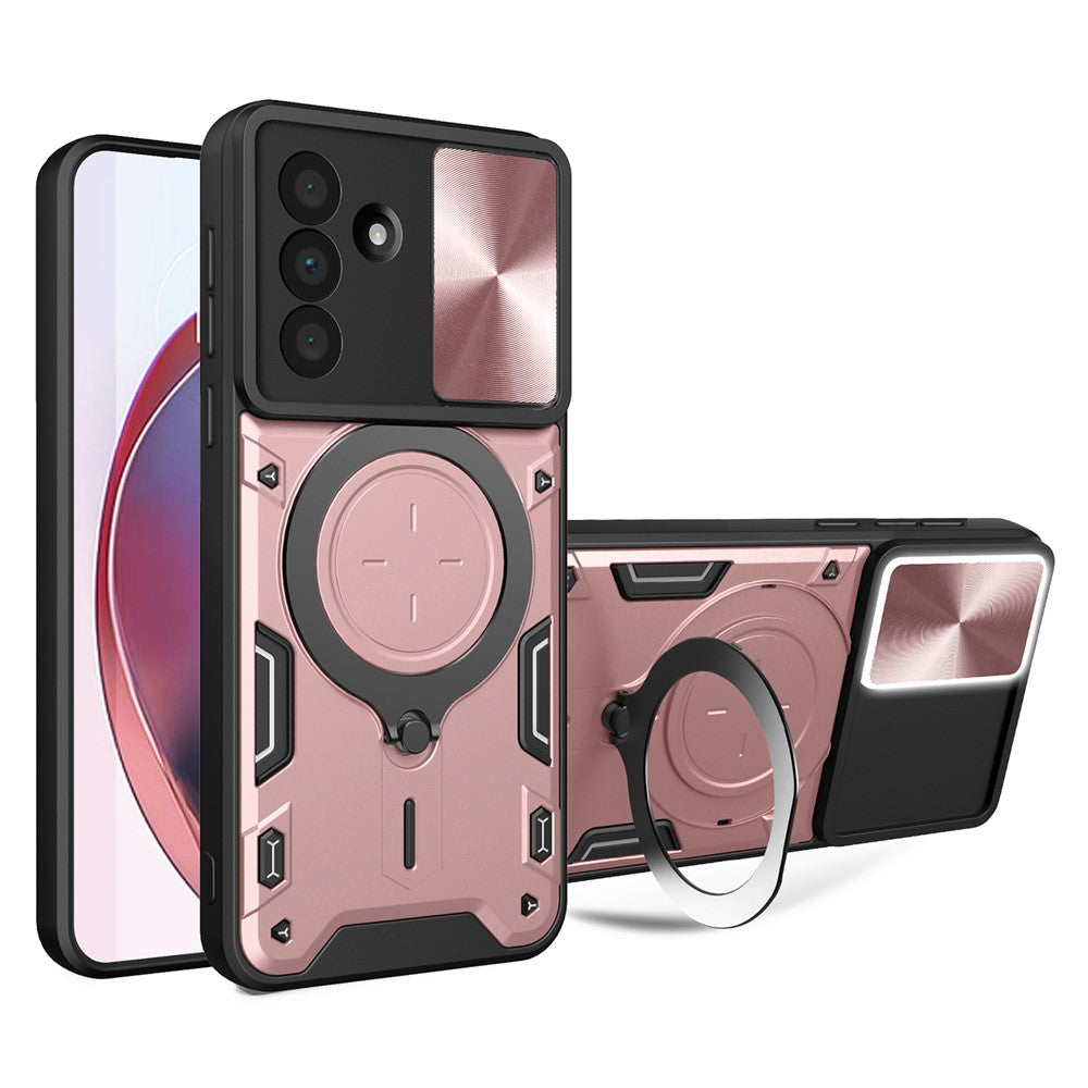 For Samsung Galaxy A26 5G Case TPU + PC Phone Cover with Kickstand , Slide Lens Window