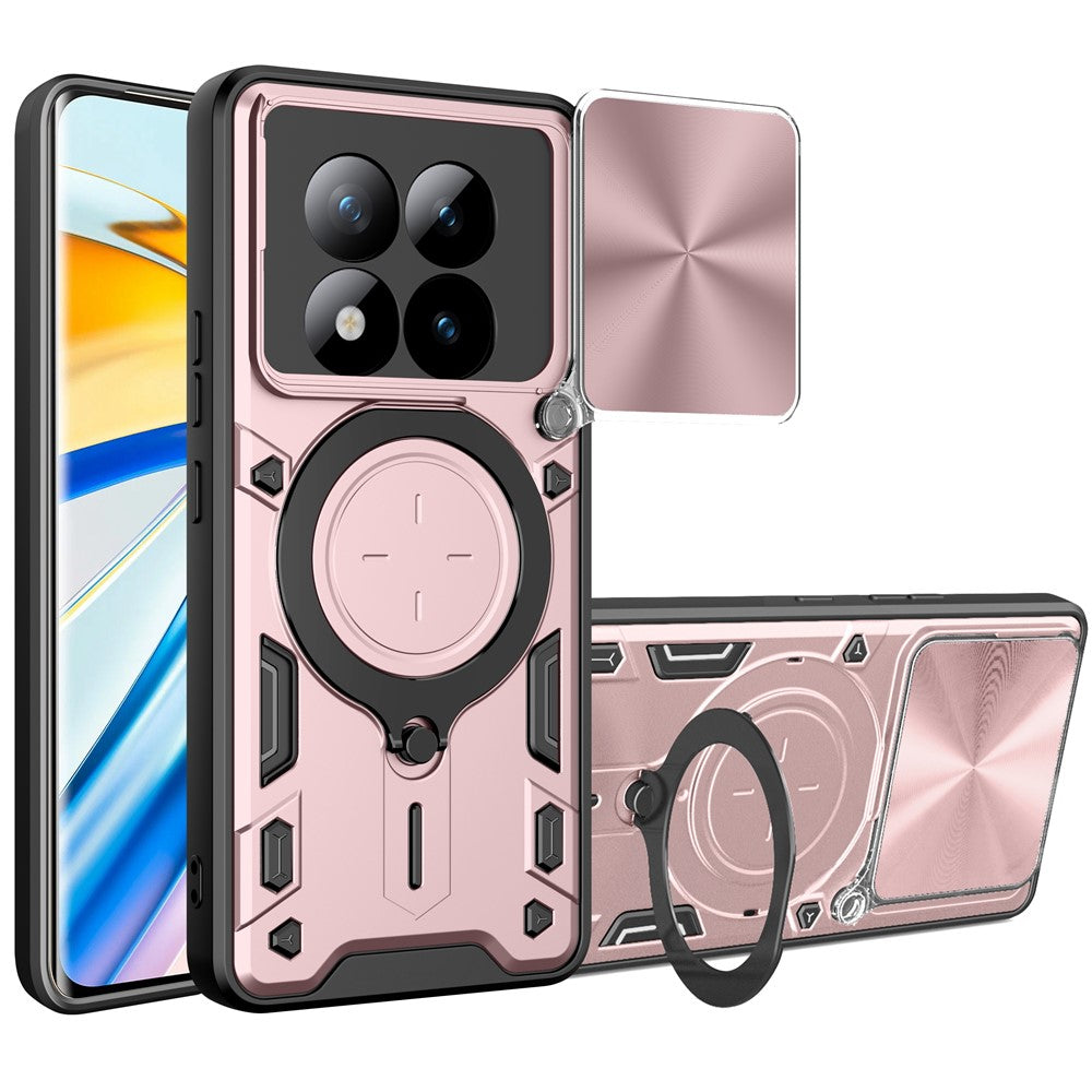 For Xiaomi Poco M8 Pro 5G / Redmi Note 15 Pro+ 5G (Global) Case TPU + PC Phone Cover with Kickstand , Slide Lens Window