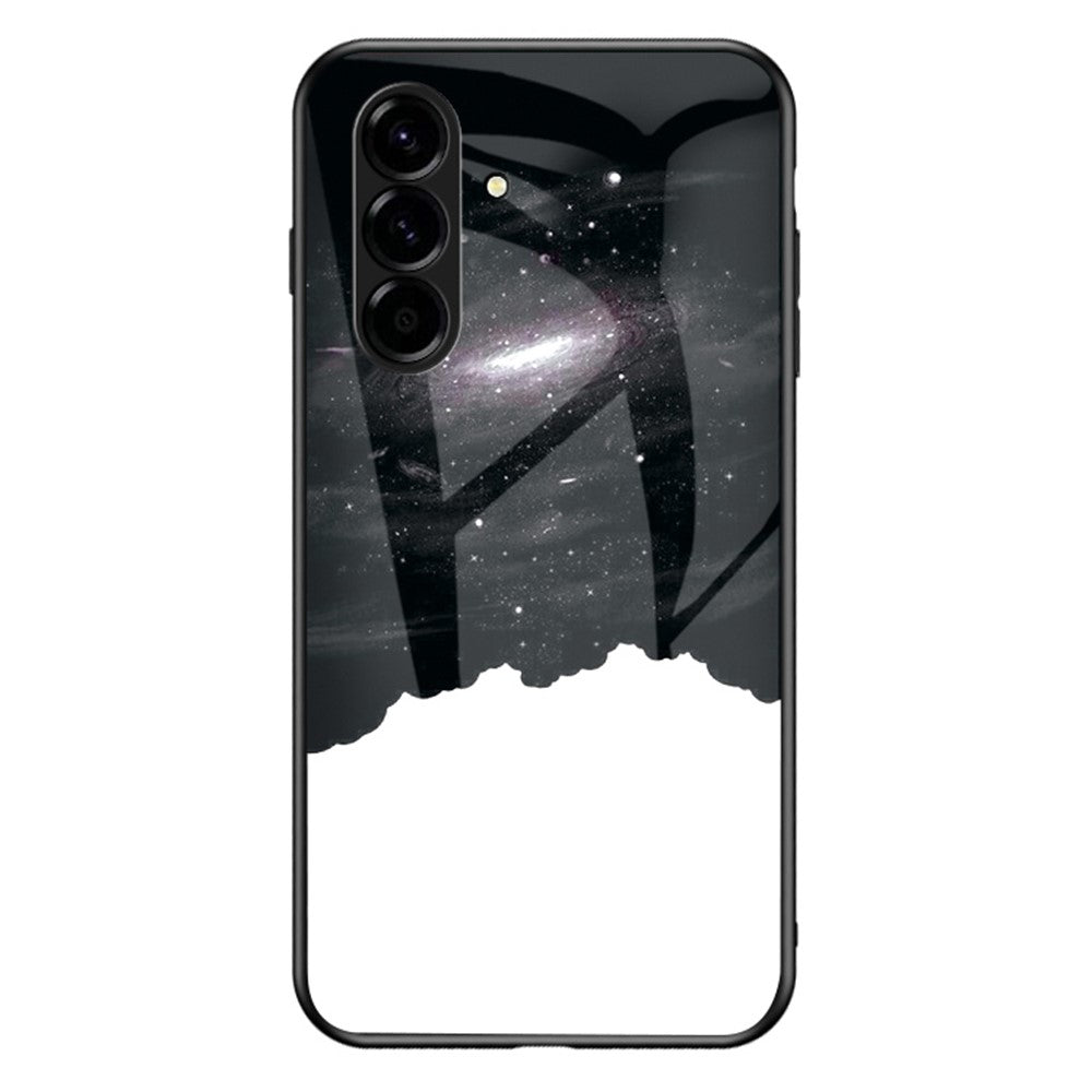 For Samsung Galaxy A37 5G Case Starry Sky Pattern Tempered Glass Phone Cover