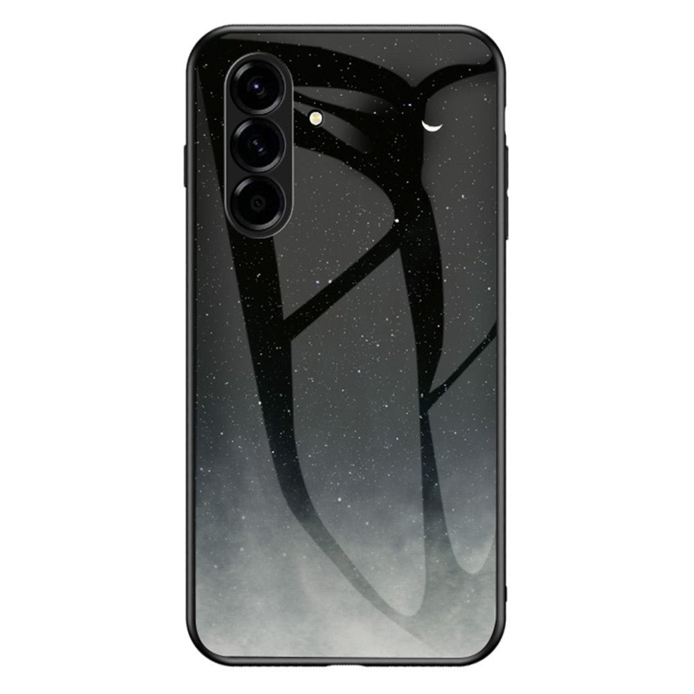 For Samsung Galaxy A37 5G Case Starry Sky Pattern Tempered Glass Phone Cover