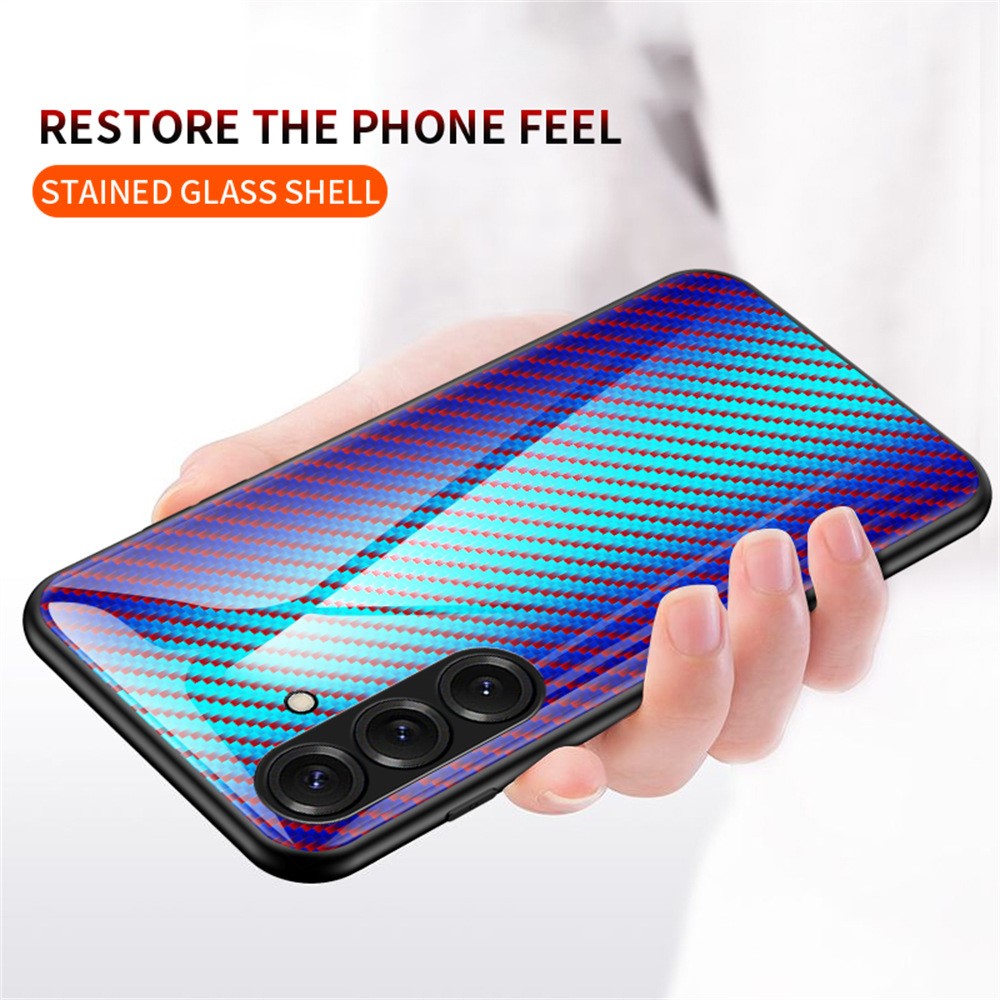 Samsung Galaxy S26-skal i härdat glas, stötsäkert mobilskal