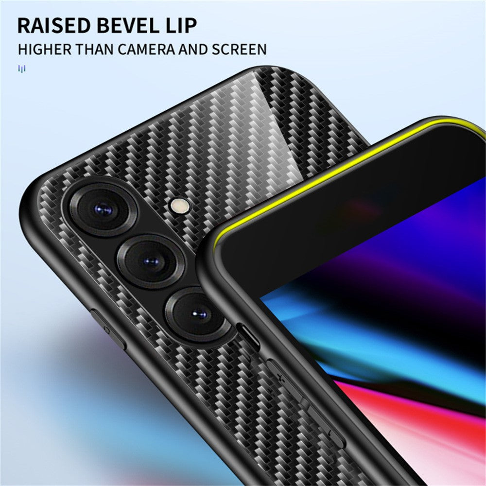 Samsung Galaxy S26-skal i härdat glas, stötsäkert mobilskal