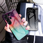 For Samsung Galaxy S26 Ultra Case Starry Sky Pattern Tempered Glass Phone Cover