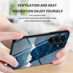 For Samsung Galaxy S26 Ultra Case Starry Sky Pattern Tempered Glass Phone Cover